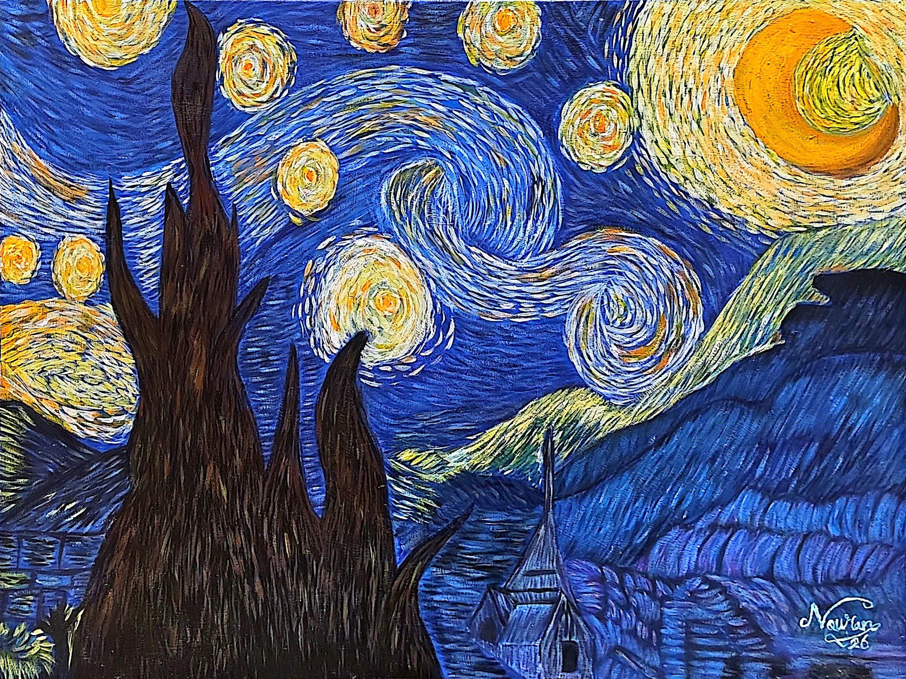 The Starry Night (Study after Vincent van Gogh)